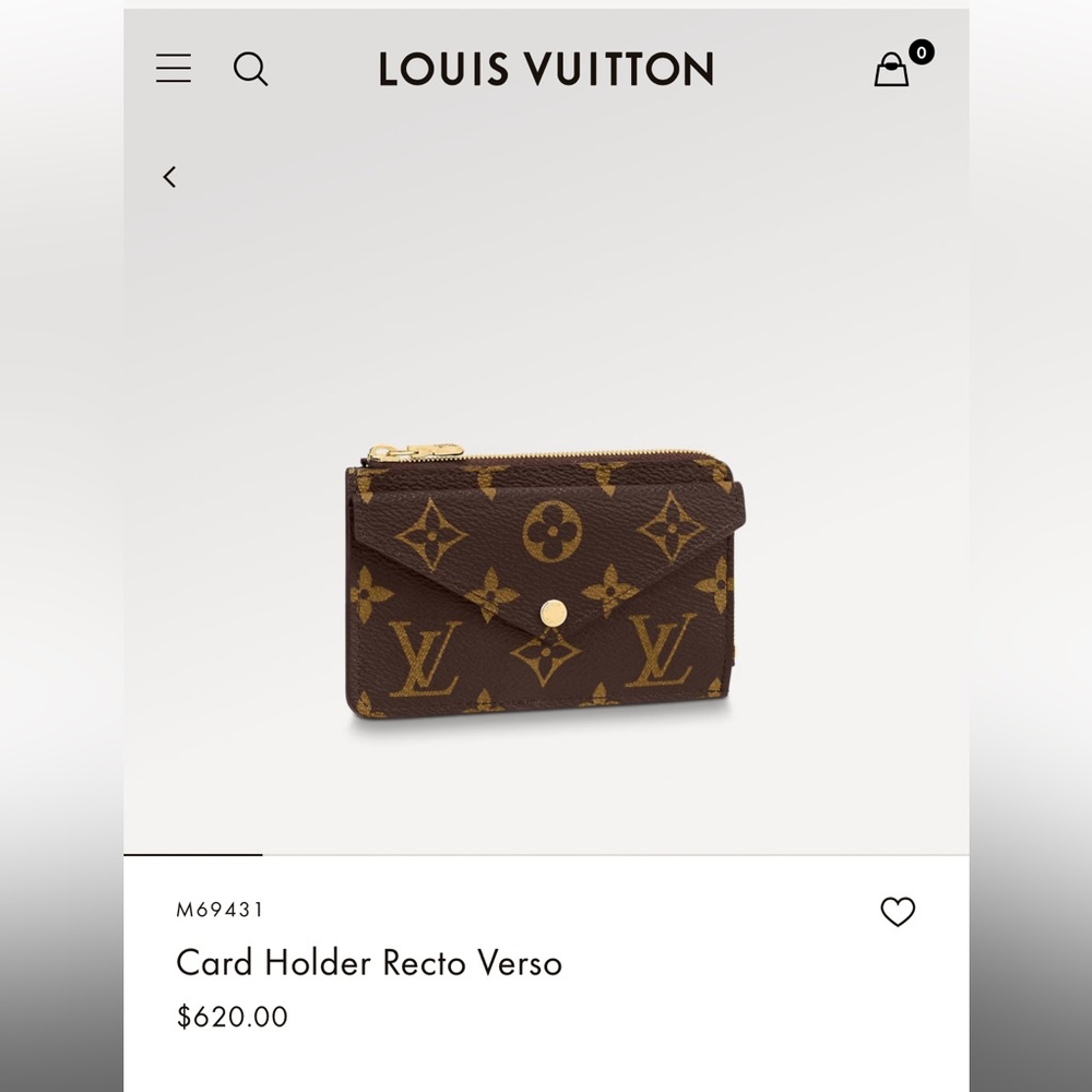 Louis Vuitton Card Holder Recto Verso